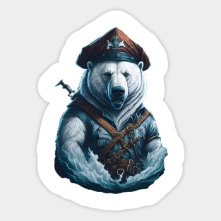 Pirate Polar Bear Sticker